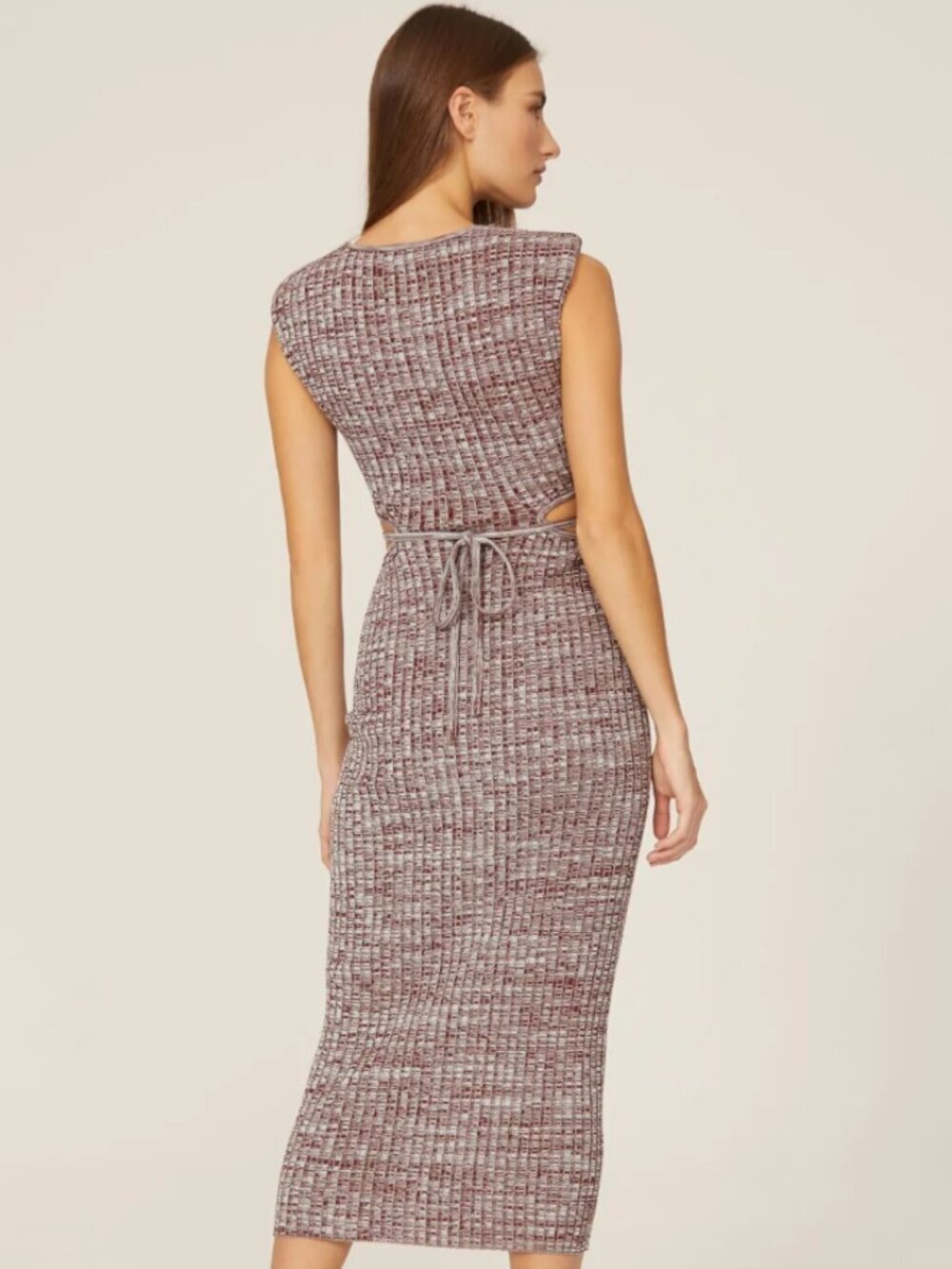 Self-Portrait NWT Space Dyed Knit Cutout Midi Dress Size M - Picture 2 of 9